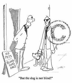 Blind Dog cartoon